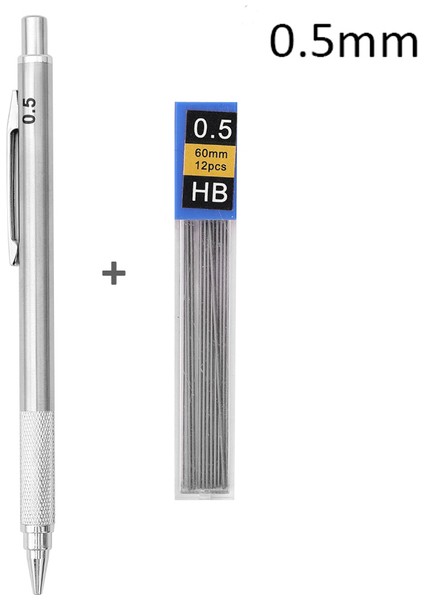 0.5mm Set A Metal Mekanik Kurşun Kalem 0.3/0.5/0.7/0.9/1.3/2.0mm Çizim Otomatik Hb Kalem Seti Talepleri Ofis Okul Yazma Sanat Malzemeleri (Yurt Dışından)