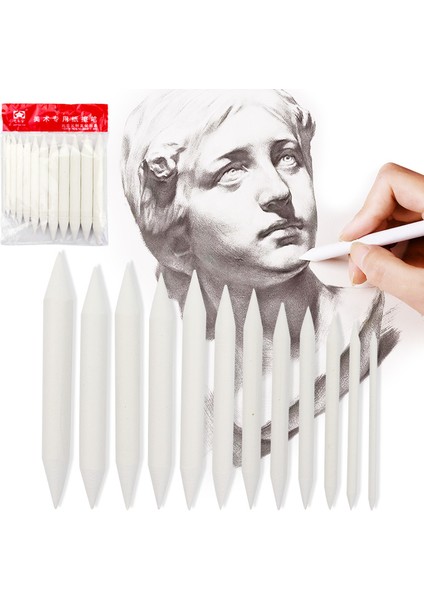 12 Adet 3/6/8/12 Adet Karıştırma Leke Güdük Sopa Tortillon Kroki Sanat Beyaz Çizim Kömür Sketcking Aracı Pirinç Kağıdı Kalem Malzemeleri (Yurt Dışından)