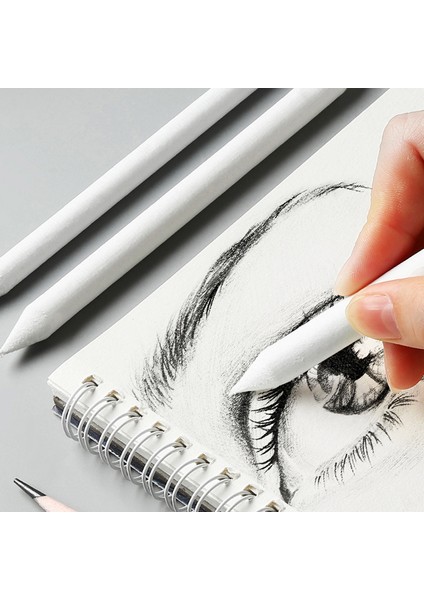 12 Adet 3/6/8/12 Adet Karıştırma Leke Güdük Sopa Tortillon Kroki Sanat Beyaz Çizim Kömür Sketcking Aracı Pirinç Kağıdı Kalem Malzemeleri (Yurt Dışından)