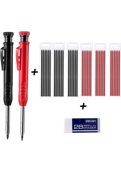 3pencil Mix D Katı Marangoz Kalem Dolumlu Uzun Burunlu Derin Delik Mekanik Kurşun Kalem Marker Dahili Kalemtıraşlı Marangoz Ahşap Için (Yurt Dışından) modelleri