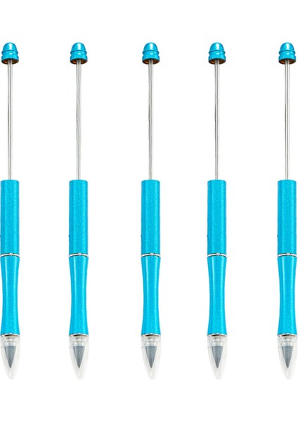 Mavi 5 Adet Diy Boncuklu Kalem Çizim Için Ebedi Kalem Bilenmeyen Mürekkep Içermeyen Sürekli Yazma Kalem (Yurt Dışından)