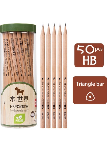 50 Adet Hb 58117 Deli 2b Hb Ahşap Kalem Ilkokul Çocukları Anaokulu Yazma Testi Çizim Kroki Özel Kalem Güvenlik Kırtasiye (Yurt Dışından)