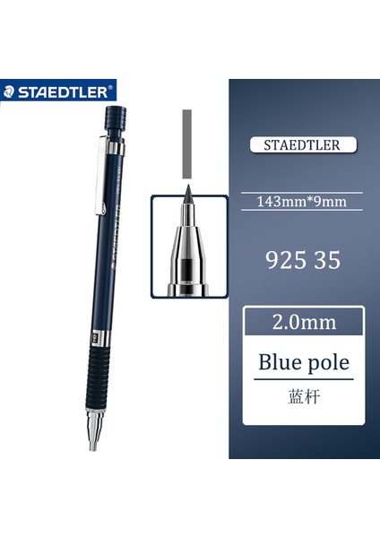 925-35 2.0mm Almanya Staedtler 925 25/35 Metal Çubuk Çizim Otomatik Hareketli Kalem Metal Çubuk Çizim Kalemi 0.3/0.5/0.7/0.9 (Yurt Dışından) fiyatları