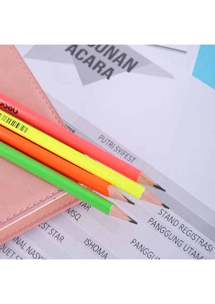 EU51800-2B Delı Grafit Kalem Parlak Neon Renk 12 Adet/paket Hb/2b Moda Öğrenci Hediye Kırtasiye Ahşap Yazma Kalemler (Yurt Dışından) indirimleri