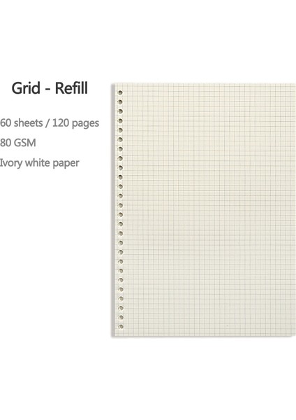 Gri Kapaklı A5 20DELIKLI A5 B5 20DELIKLI Gevşek Yaprak Defter Yedek 60 Sayfalık Spiral Ciltleyici Kağıt Dizini Iç Sayfa Nokta Izgara Boş Connell Kırtasiye (Yurt Dışından) indirimleri