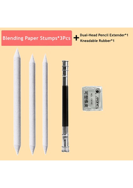 5 Adet Set Bir Harmanlayan Kütükler ve Tortilyonlar Kağıt Sanatı Karıştırıcılar Zımpara Kalemtıraş Pointer Sanatçı Için Kömür Kroki Çizim Araçları (Yurt Dışından)
