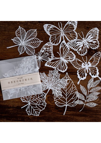 Stil 2 10 Adet Vintage Kelebek Yaprak Kağıt Doku Malzeme Deco Kırtasiye Scrapbooking Kartları Günlük Kaydı Dıy Retro Malzemeler Kağıt (Yurt Dışından)