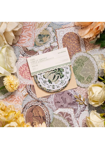 C Journamm 50 Adet/paket Dantel Tarzı Kraft El Işi Kağıdı Kolaj Malzemeleri Dekor Önemsiz Dergisi Estetik Kırtasiye Dıy Scrapbooking Malzemeleri (Yurt Dışından) modelleri