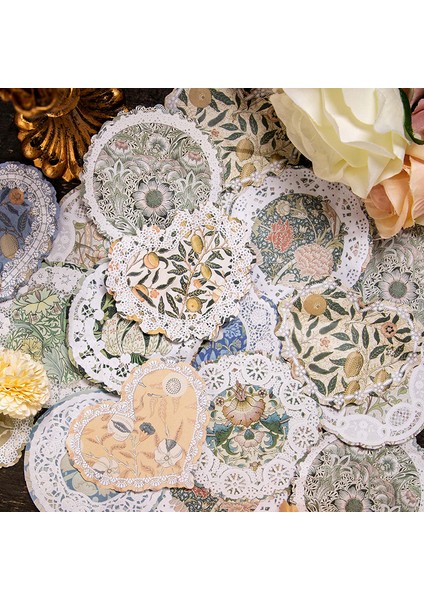C Journamm 50 Adet/paket Dantel Tarzı Kraft El Işi Kağıdı Kolaj Malzemeleri Dekor Önemsiz Dergisi Estetik Kırtasiye Dıy Scrapbooking Malzemeleri (Yurt Dışından) fırsatları