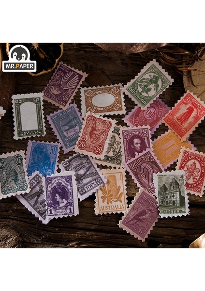 H Bay Kağıt 8 Tasarım Bir Sonbahar Yolculuğu Serisi Uzun Retro Damga Çıkartmalar Gevşek Yapraklı Not Defteri Minimalist Not Defteri (Yurt Dışından) fırsatları