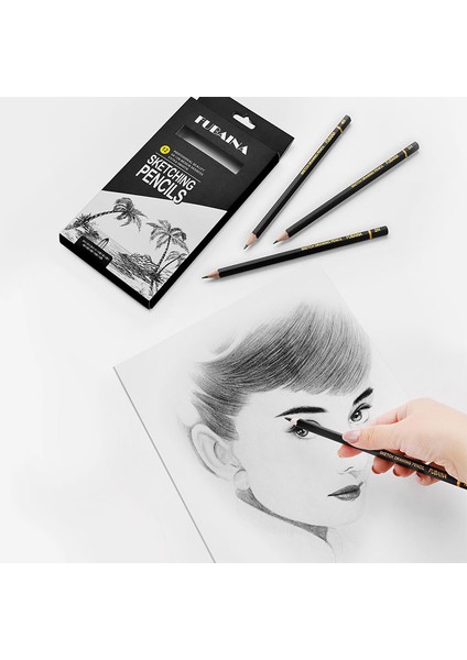 12 Adet-Kutu C 12 Adet Profesyonel Çizim Eskiz Kalem Seti 6h 4h 2h Hb B 2b 3b 4b 5b 6b 8b 10B Sanat Boyama Grafit Gölgeleme Kalemler (Yurt Dışından)