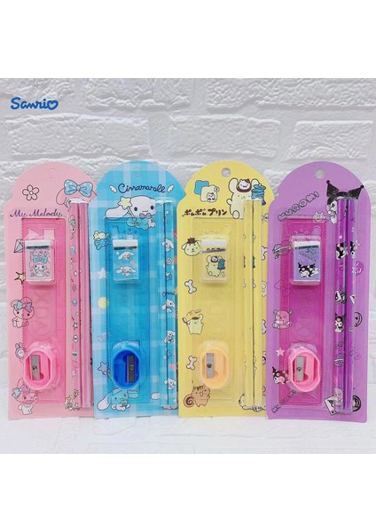 4 Adet Cinnamoroll 4 Adet Sanrio Kırtasiye Seti Kurşun Kalem Silgisi Cetvel Kawaii My Melody Kuromi Cinnamoroll Boyama Malzemeleri Öğrenci Kawaii Çocuklar Hediye (Yurt Dışından) fiyatları