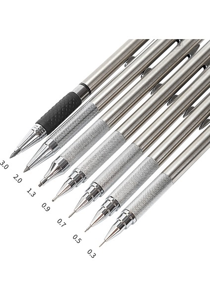 2.0mm 6 Adet Set D Haile Kawaii Metal Mekanik Kalem Seti 0.3 0.5 0.7 0.9 1.3 2.0mm Hb Otomatik Kalemler Okul Ofis Yazma Kırtasiye Tedarik (Yurt Dışından)
