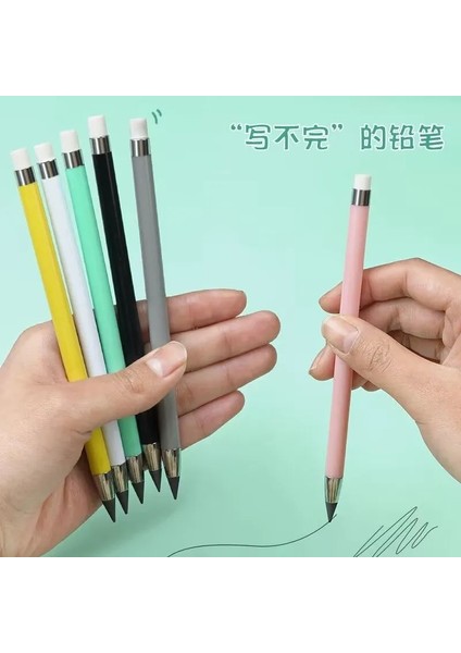 Pembe Sarı Gri 12 Adet/takım Mürekkepsiz Öğrenci Kalem/uç Sınırsız Yazma Hiçbir Mürekkep Hb Silinebilir Kauçuk Hiçbir Bileme Kalem Malzemeleri Okul Kırtasiye (Yurt Dışından)