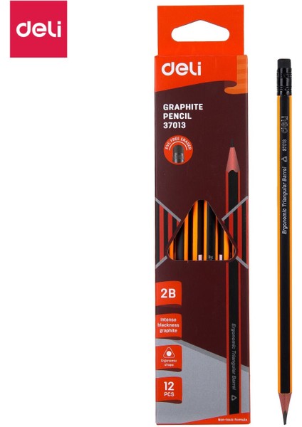 E37013-2B Deli Grafit Kalemler Okul Için 1 Kutu (12 Adet) Hb/2b Ofis Kalem Çizim Kalem Seti Çocuklar Için Kalemler E37013 E37014 (Yurt Dışından) fiyatları