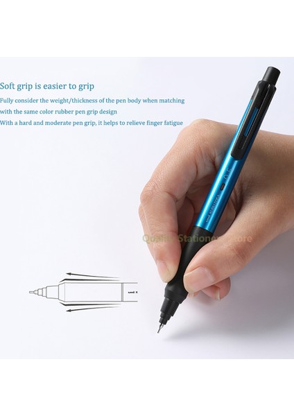 Mavi 0.5mm Uni Mekanik Kurşun Kalem Kuru Toga Okul Malzemeleri Kendiliğinden Dönen Kurşun M3/5-Ks Ofis Aksesuarları 0.3/0.5mm Kırtasiye Sanat Çizim (Yurt Dışından)