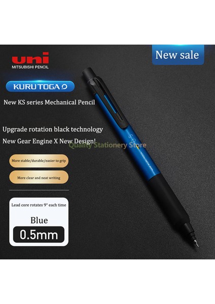Mavi 0.5mm Uni Mekanik Kurşun Kalem Kuru Toga Okul Malzemeleri Kendiliğinden Dönen Kurşun M3/5-Ks Ofis Aksesuarları 0.3/0.5mm Kırtasiye Sanat Çizim (Yurt Dışından) fiyatları