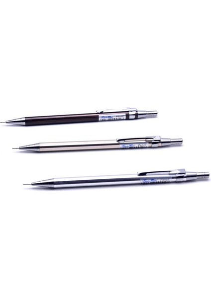 Çelik Rengi Guoyi K101 3 Renk Metal Mini Otomatik Kalem 0.5mm.learn Ofis Okul Kırtasiye Hediye Metal Kalem Otel Iş Yazma Kalem (Yurt Dışından)