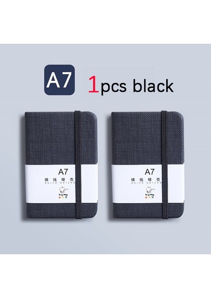 1 Adet A7 Siyah 1 Adet A6 A7 Mini Dizüstü Taşınabilir Cep Not Defteri Not Günlüğü Planlayıcısı Gündem Organizatör Sketchbook Ofis Okul Kırtasiye 96 Sayfa (Yurt Dışından)