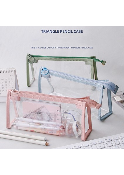 01-01-Beyaz Sınav Şeffaf Kalem Kutusu Ofis Öğrenci Kalem Kutuları Okul Malzemeleri Kawaii Kalem Kutusu Estuche Escolar Astuccio Scuola (Yurt Dışından) fırsatları