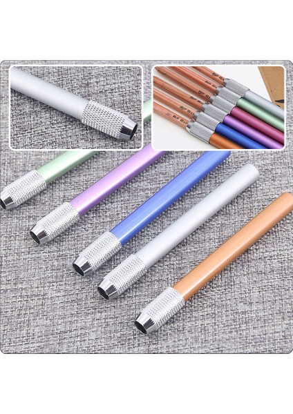 Gümüş Genişletici Mum Boya Tutucular Metal Uzatma Kalemleri Kömür Tutucu Aletler Uzatma Eskiz Yeniden Kullanılabilir Stand (Yurt Dışından) indirimleri