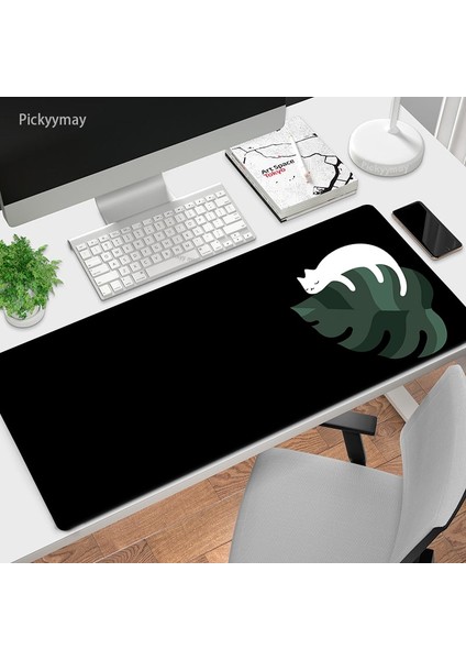WA00326 Kedı (7) 800X300X2MM Büyük Mousepads Kawaii Kedi Mouse Pad Bilgisayar Mousepad Ofis Fare Mat 90X40CM Masa Pedleri Pc Klavye Paspaslar Siyah Masa Halı (Yurt Dışından) modelleri