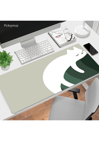 WA00326 Kedı (7) 800X300X2MM Büyük Mousepads Kawaii Kedi Mouse Pad Bilgisayar Mousepad Ofis Fare Mat 90X40CM Masa Pedleri Pc Klavye Paspaslar Siyah Masa Halı (Yurt Dışından) fırsatları