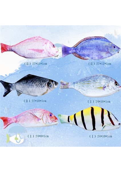 A4 Yaratıcı 3D Simülasyon Balık Kalem Çantası Okul Öğrencileri Sevimli Kırtasiye Saklama Çantası Çocuklar Bez Kalem Kutusu Uygun Para Cüzdanı (Yurt Dışından)