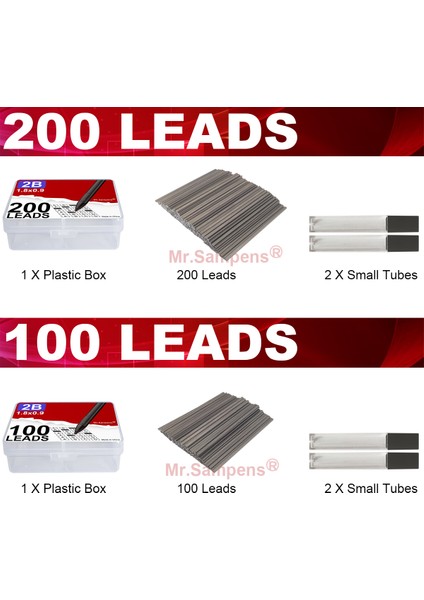 100 Kurşunlar 200 Adet/kutu Düz Kurşun 2b 1.8mm Tutucu Kalem Mekanik Kurşun Kalem Taslak Çizim Sanat Eskiz Kaligrafi Markalama Kurşun Okul (Yurt Dışından) fırsatları