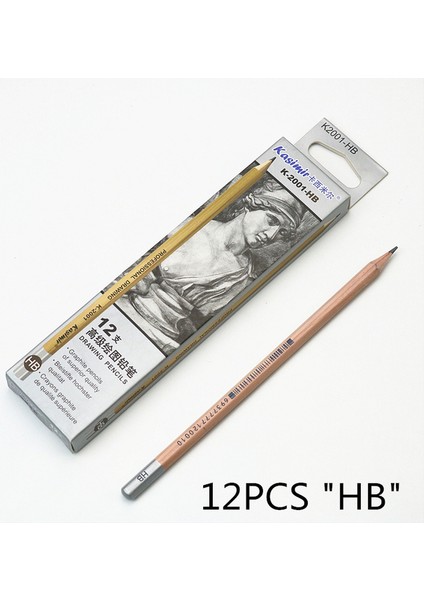 12PCS-HB 12PCS/LOT Sanat Kroki Kalem Okul Ahşap Hb 2b Çizim ve Yazma Kalemi (Yurt Dışından)