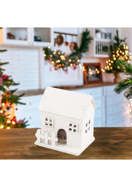 LED Snowflake House Süsleme Işık Noel Dekorasyonu Için Noel Dekorasyonu 8.3cmx7.3cmx9.3cm (Yurt Dışından) modelleri