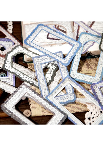 E Journamm 50 Adet/paket Dantel Sınır Malzemeleri Memo Okul Kırtasiye Dıy Scrapbooking Kolaj Önemsiz Dergisi Estetik Dekor Notlar Kağıt (Yurt Dışından)