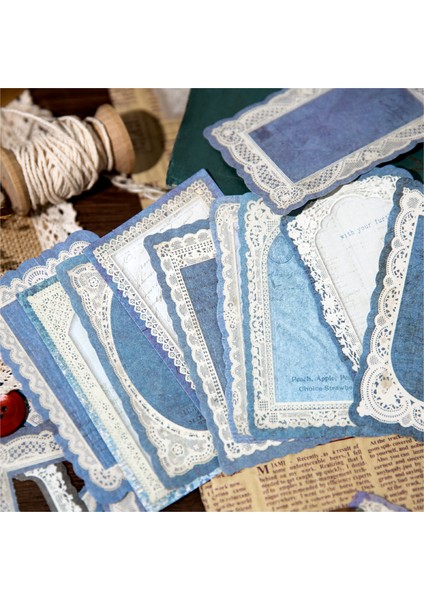 E Journamm 50 Adet/paket Dantel Sınır Malzemeleri Memo Okul Kırtasiye Dıy Scrapbooking Kolaj Önemsiz Dergisi Estetik Dekor Notlar Kağıt (Yurt Dışından)
