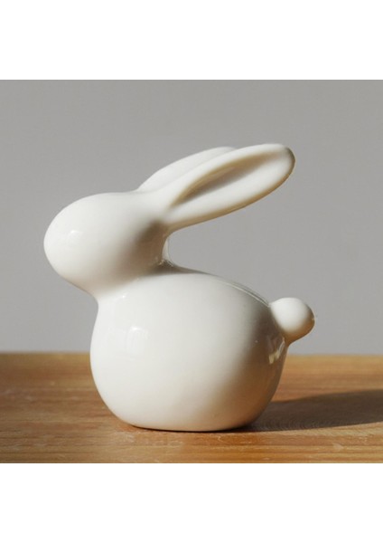 Seramik Tavşan Heykelcik Paskalya Tavşanı Heykeli Dekoru Süs Hediye 6.5x7.3 cm (Yurt Dışından) fırsatları