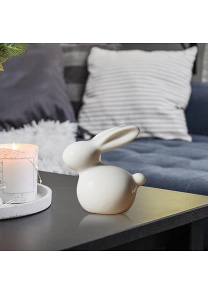 Seramik Tavşan Heykelcik Paskalya Tavşanı Heykeli Dekoru Süs Hediye 6.5x7.3 cm (Yurt Dışından) indirimleri