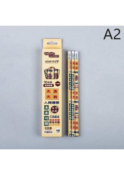 A2 10 Adet Grafit Kalem Seti Kore Kawaii Kırtasiye Kalemler Çocuklar Için Okul Yazma Çizim Sanat Malzemeleri (Yurt Dışından)