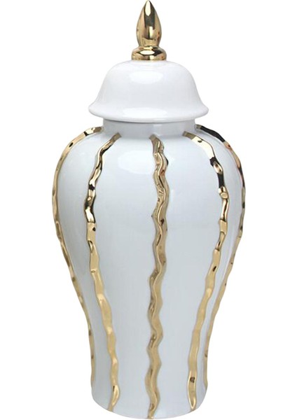 Porselen Zencefil Kavanoz Seramik Vazo Organizatör Narin Ince Işçilik Tapınak Kavanoz (Yurt Dışından)