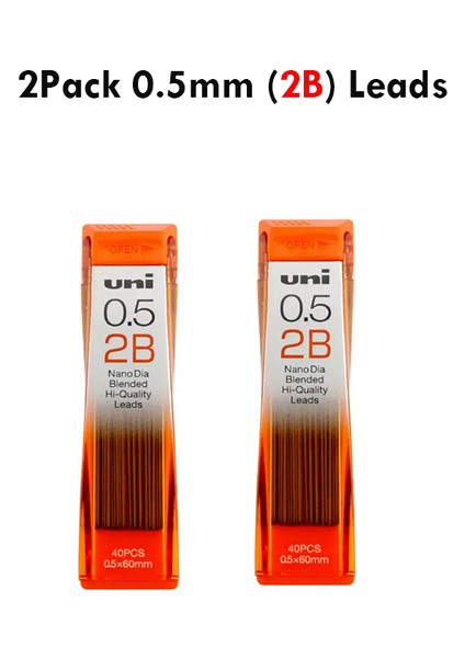 2 Kutu 0.5 mm 2b Talepleri Unı Metal Mekanik Kurşun Kalem Profesyonel Kroki Çizim Büküm Kilit Açma Anti Kırık Çekirdek Öğrenci Öğrenme Boyama Kırtasiye (Yurt Dışından)