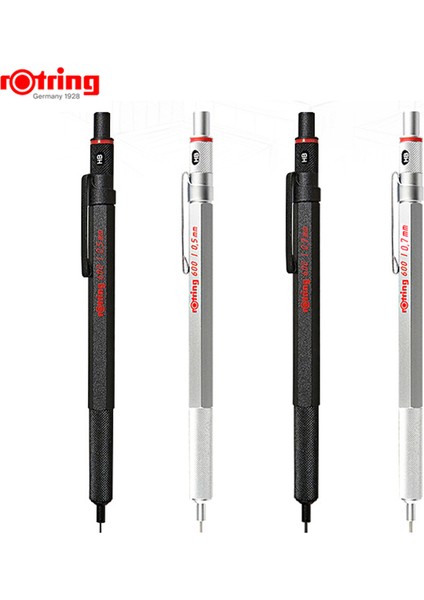 Kırmızı 0.7mm Rotring 600 Mekanik Kurşun Kalemler 0.5mm 0.7mm Profesyonel Çizim Eskiz Kalemleri Metalik Gövde Altıgen Tutucu (Yurt Dışından)