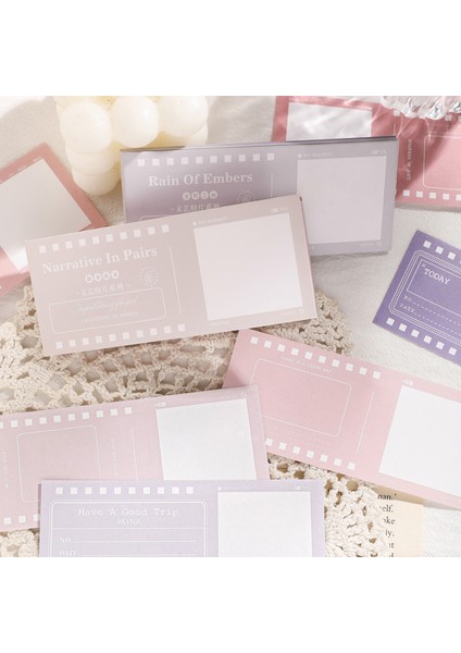 Bir Yoofun 40 Yaprak Sanat Filmi Görünümlü Bloknot Yaratıcı Ins Notlar Scrapbooking Malzemesi Kağıt Günlük Planlayıcısı Dıy Kırtasiye (Yurt Dışından)