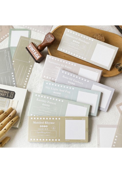 Bir Yoofun 40 Yaprak Sanat Filmi Görünümlü Bloknot Yaratıcı Ins Notlar Scrapbooking Malzemesi Kağıt Günlük Planlayıcısı Dıy Kırtasiye (Yurt Dışından)