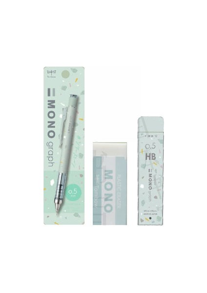 0.5mmyeşil Eşleştirme2 Tombow Mono Grafik Mekanik Kurşun Kalem 0.3mm/0.5mm Sınırlı Desen Sallama Kurşun Otomatik Kalem Çizim Dolum Öğrenci Ofisi (Yurt Dışından)