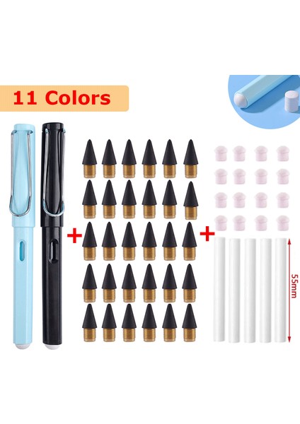 Silgi B-20 Adet 53 Adet/takım Ebedi Kalem Sınırsız Mezgit Hiçbir Mürekkep Çift Silgi Kalemler Yazma Sanat Kroki Kırtasiye Kawaii Kalem Okul Malzemeleri (Yurt Dışından)