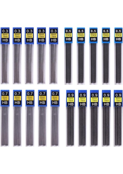 0.5mm 5 Adet/grup Öğrenci Kalem Dolum Yazma Aksesuarları 0.3mm 0.5mm 0.7mm 0.9mm Çizim Sanat Eskiz Kalem Kurşun (Yurt Dışından)
