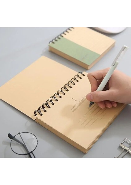 A-48K-KAHVERENGI Kalın Kraft Kağıt Bobin Not Defteri Karton Kapak Çizgili Format ile Taşınabilir Not 120 Yaprak Retro Bloknot Okul Ofis Malzemeleri (Yurt Dışından)