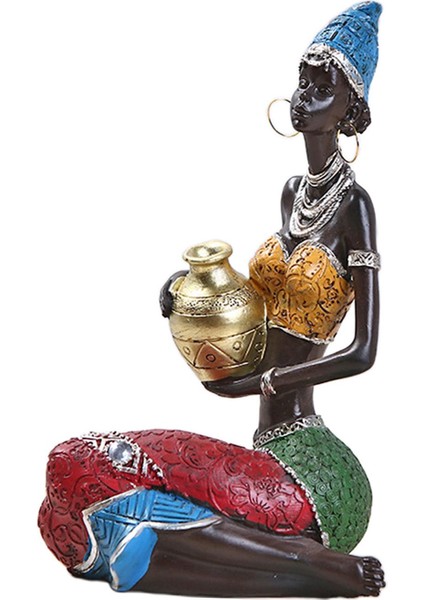 Afrika Heykel Figürü Heykelcik Heykeli Altın (Yurt Dışından)