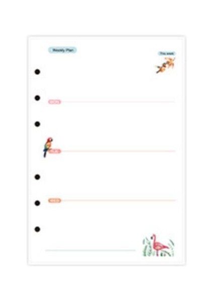 Haftalık A7 2023 45 Sayfa Kawaii A5 A6 Gevşek Yaprak Defter Kağıdı Dolum Spiral Ciltleme Dizini Iç Sayfalar Aylık Haftalık Günlük Planlayıcı Gündem (Yurt Dışından) fiyatları