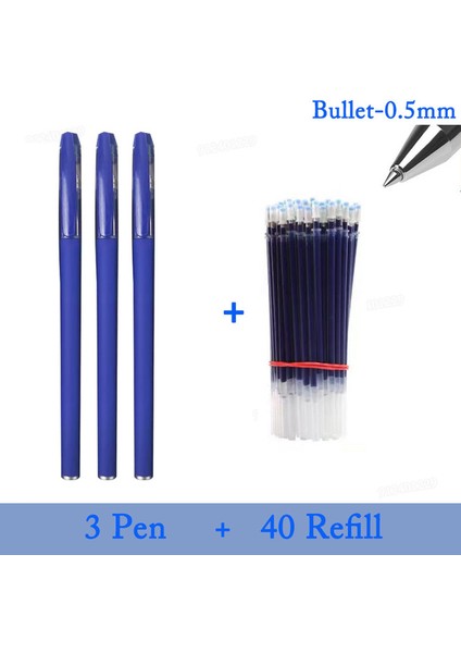 Mavi Set B-34PCS Jel Kalem Dolum Seti Okul Malzemeleri Siyah Mavi Kırmızı Mürekkep Rengi 0.5mm Geri Çekilebilir Tükenmez Kalemler Iş Öğrenci Okul Ofis (Yurt Dışından) fiyatları
