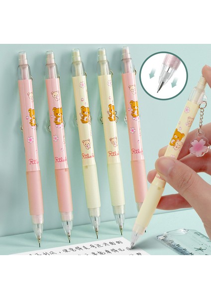 1 Adet Rastgele 0.7mm 0.5/0.7mm Sevimli Otomatik Kalemler Kawaii Karikatür Ayı Mekanik Kurşunkalemler Öğrenci Çocuk Hediyeler Kore Kırtasiye Okul Malzemeleri (Yurt Dışından)