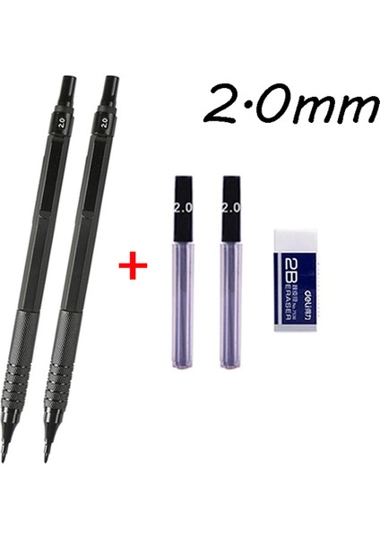 2.0mm Set 0.3 0.5 0.7 0.9 2.0mm Tam Metal Mekanik Kalem Seti Sanat Kroki Hb Geri Çekilebilir Uç Okul Yazma Kalem Hediye Kırtasiye Talepleri (Yurt Dışından) fiyatları